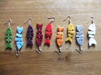 etsy ladaridari Felt Fish Earrings